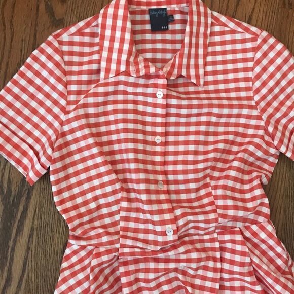 Vintage style checkered shirt circle dress 12 - Picture 1 of 6